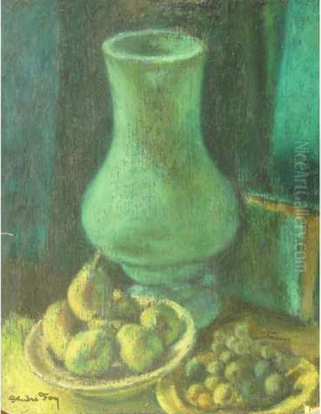 Nature Morte Aux Fruits Et Au Vase Oil Painting by Andre Foy