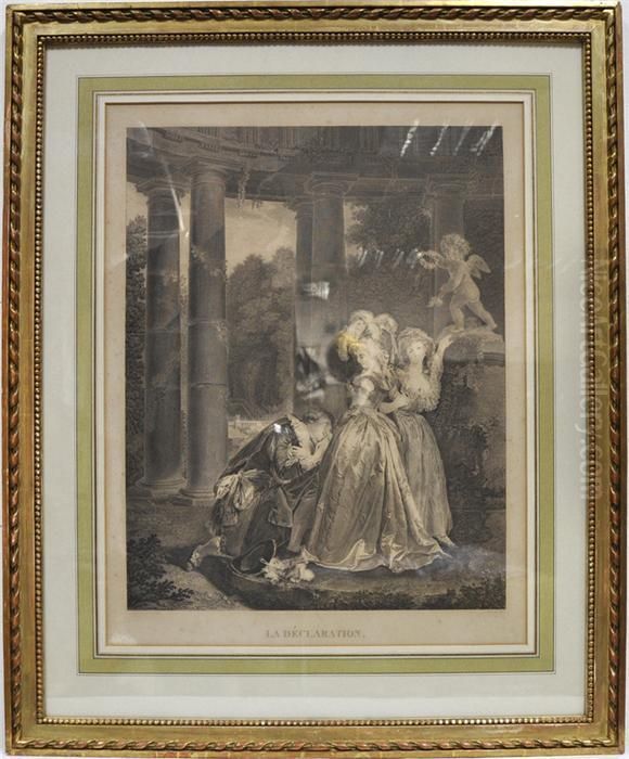 La Declaration Oil Painting by Jean-Honore Fragonard