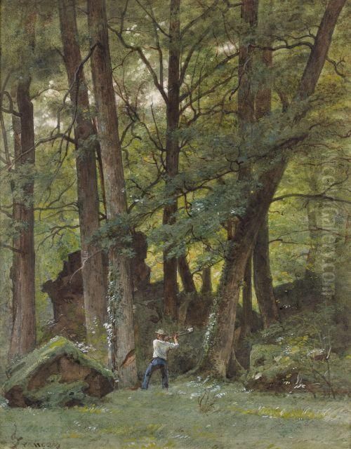 Le Bucheron Oil Painting by Francois Louis Francais