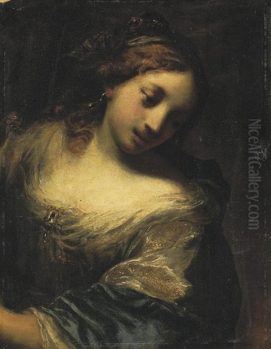 A Lady Oil Painting by Francesco Botti