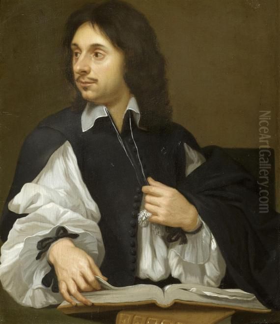 Portrait Of A Gentleman With A Book Oil Painting by Lucas Franchoys