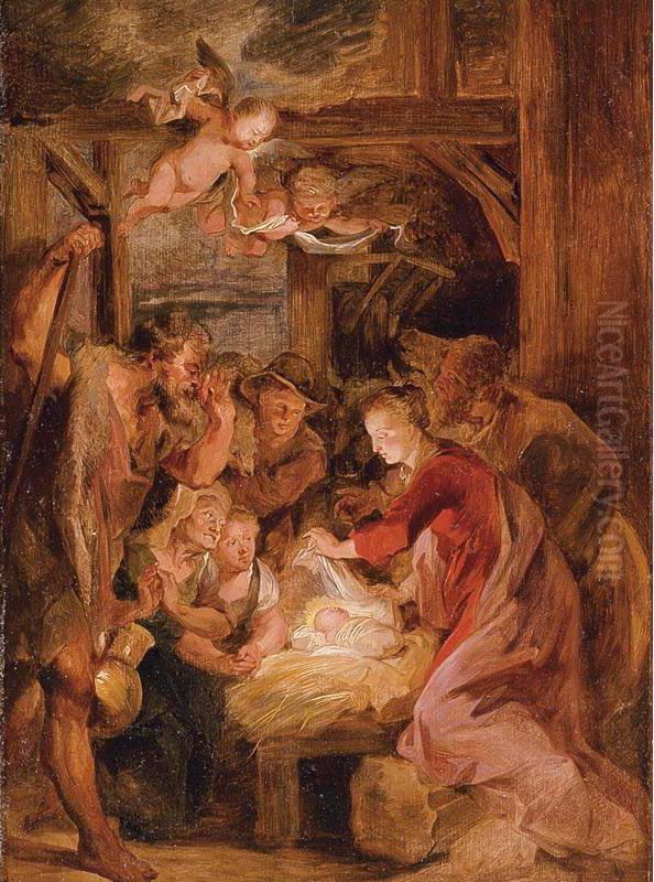 The Adoration Of The Magi Oil Painting by Lucas Franchoys