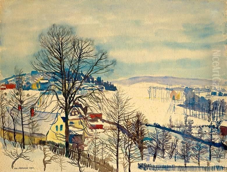 Winter Im Vogtland Oil Painting by Philipp Franck
