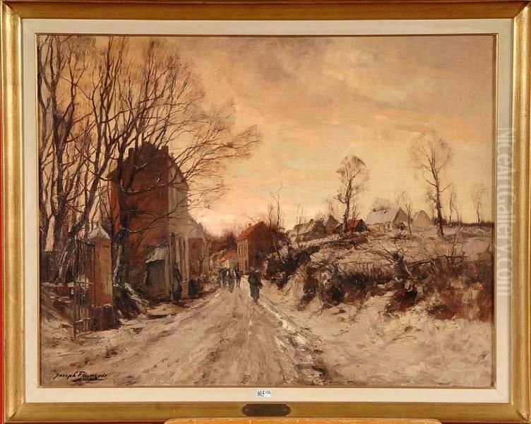 Degel A Hoeylaert Oil Painting by Joseph Charles Francois