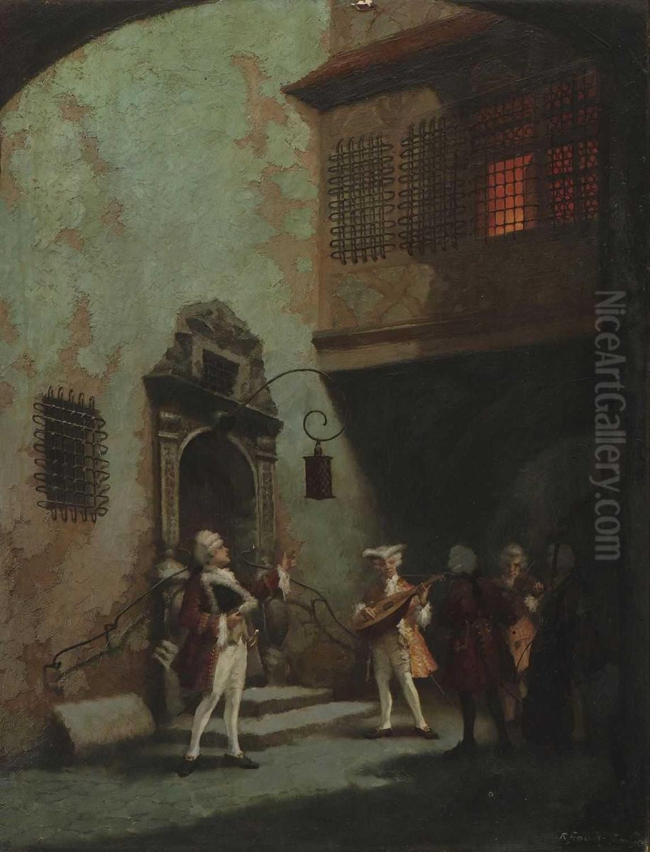 Standchen Oil Painting by Robert Frank-Krauss