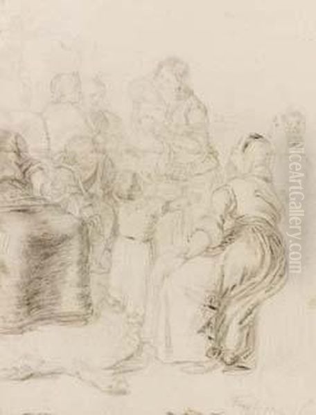 La Sorellina Oil Painting by Giuseppe Frascheri