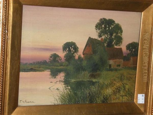 Cottage On The Ouse Oil Painting by Francis George Fraser