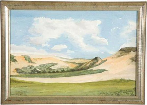 Dunes Under A Blue Sky Oil Painting by Thomas Douglass Fraser