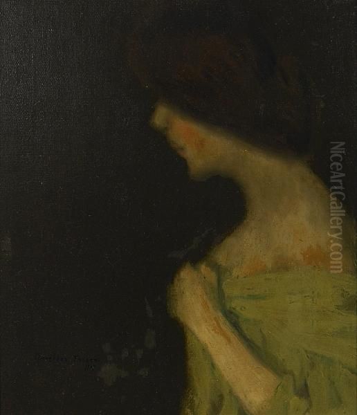 Lady In The Dark Oil Painting by Thomas Douglass Fraser