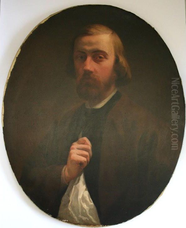 Portrait Of A Gentleman Oil Painting by Charles Frechon