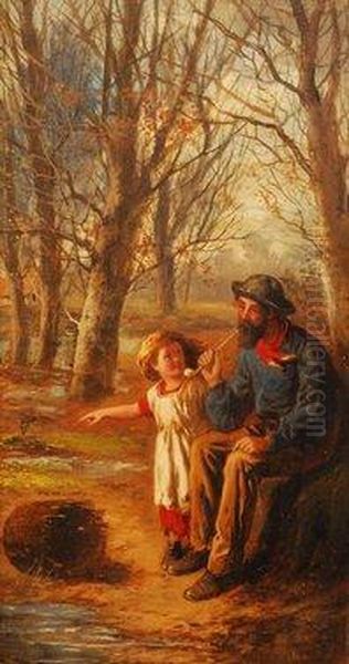 Rest By The Roads Oil Painting by George Augustus Freezor