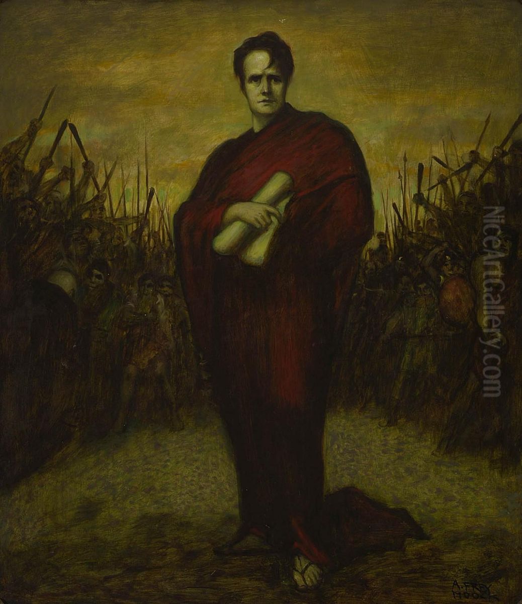 Bildnis Des Schweizer Nationalhelden Arnold Von Winkelried Oil Painting by Adolf Frey-Moock