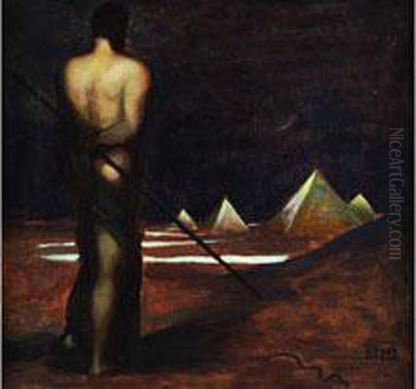 Das Land Der Magier Oil Painting by Adolf Frey-Moock