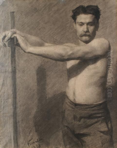 Academie D'homme Debout Oil Painting by Friant Emile
