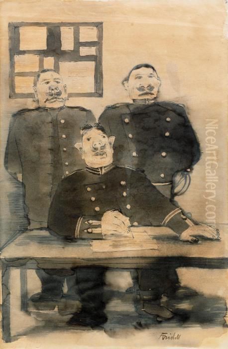 Bevaringsmonstring Oil Painting by Axel Fridell