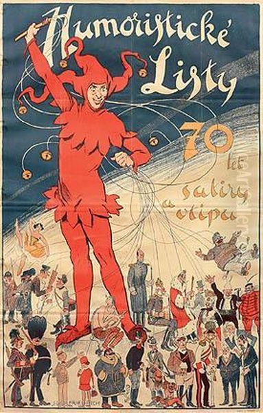 Humoristicke Listy, 70 Years Of Satire And Humour Oil Painting by Josef Friedrich