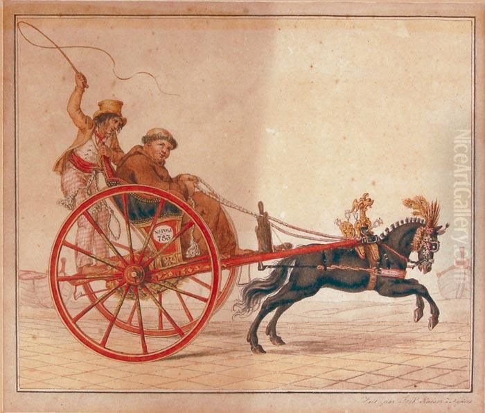 Carretto Napoletano Oil Painting by Ludwig Friedrich