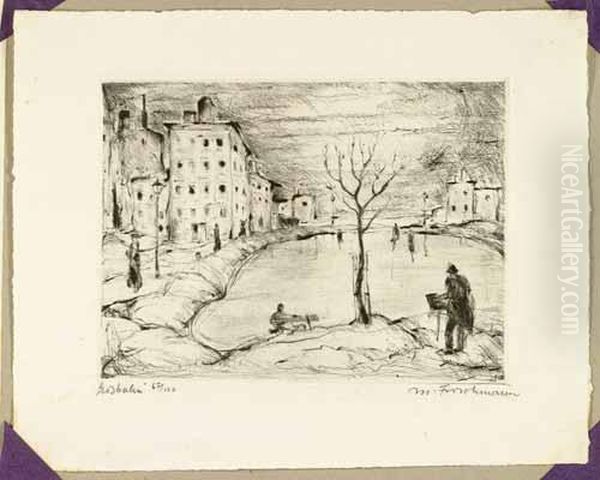 Untitled Oil Painting by Marcel Frischmann