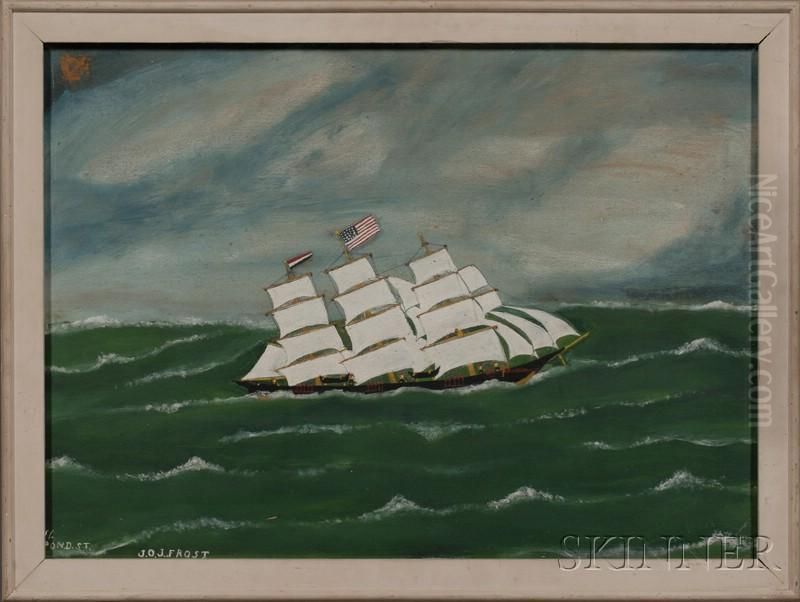 Clipper Ship Oil Painting by John O.J. Frost