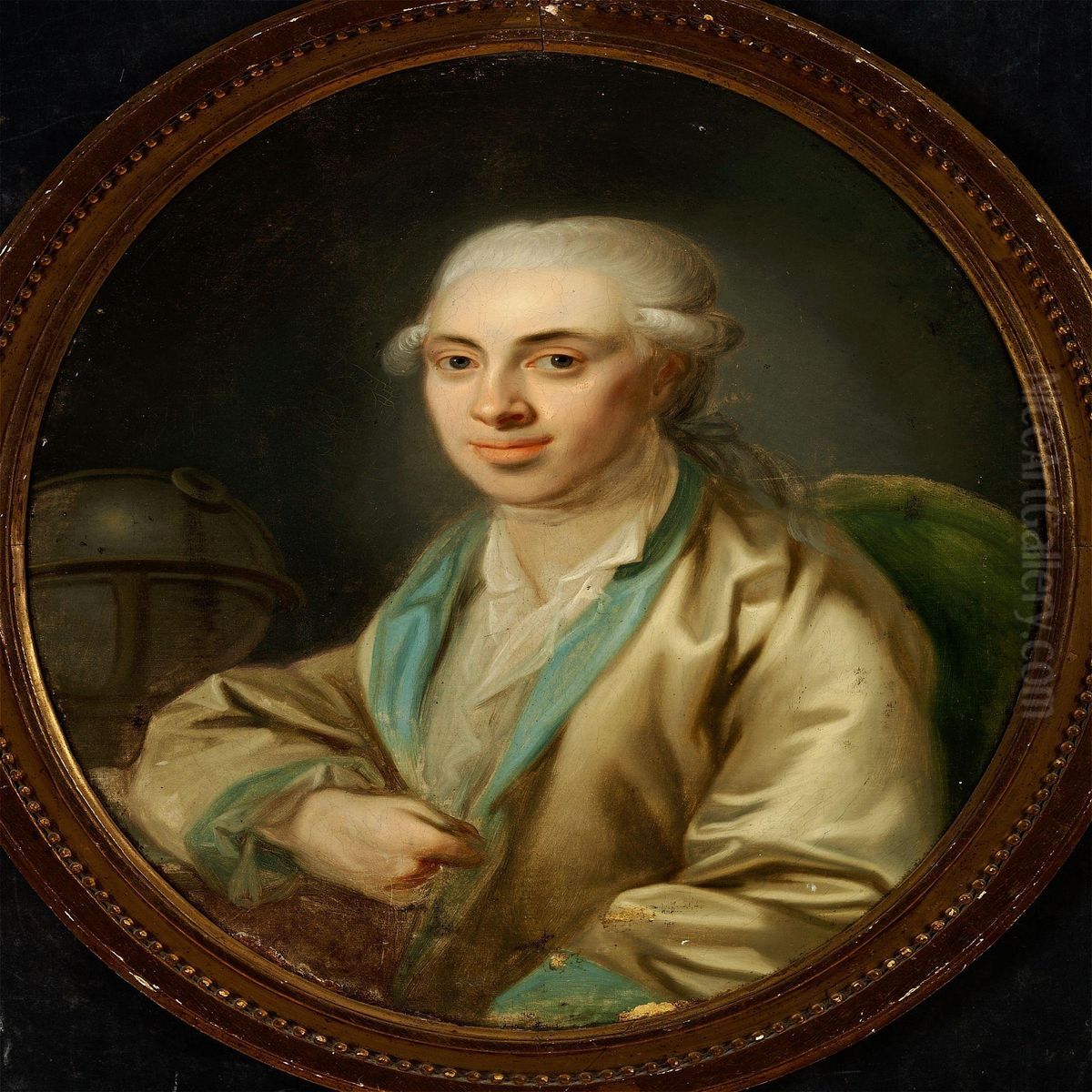 Naval Officer Reiersen Oil Painting by Georg Mathias Fuchs