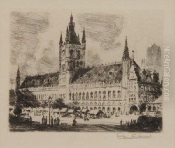 Set Of Three Etchings - Home Sweet Home Oil Painting by Albert Henry Fullwood