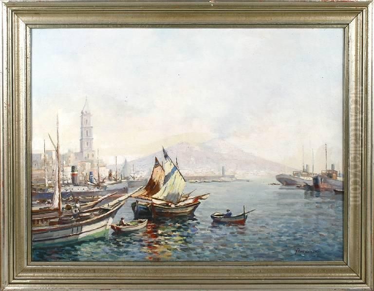 Tatig Auf Ischia Oil Painting by Vincenzo Funiciello
