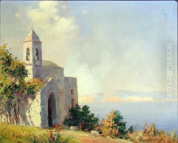Capri Oil Painting by Vincenzo Funiciello