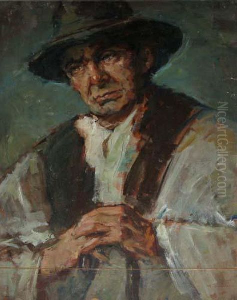 Pe Gnduri Oil Painting by Nicolae Furduescu