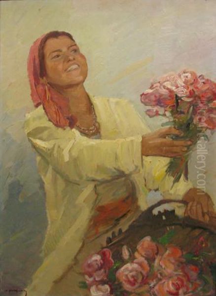 Florareasa Oil Painting by Nicolae Furduescu