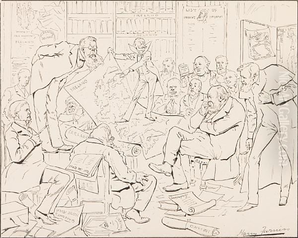 The Irish Question Oil Painting by Harry Furniss