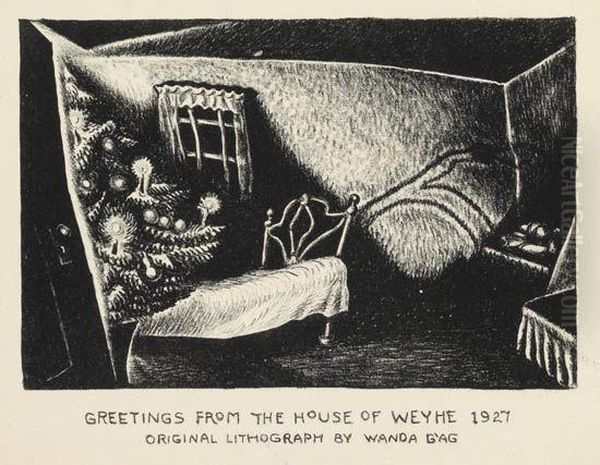 Christmas Eve Ii Oil Painting by Wanda Gag