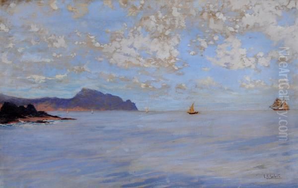 Marina Con Imbarcazioni Oil Painting by Leopoldo Galeota