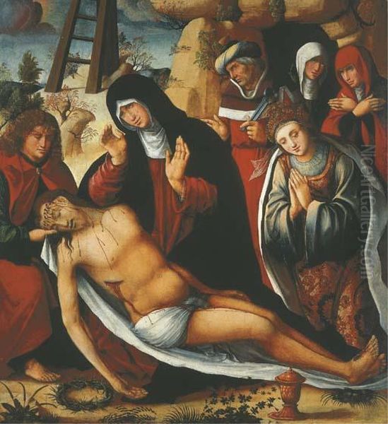 The Lamentation Oil Painting by Alonso Gallego