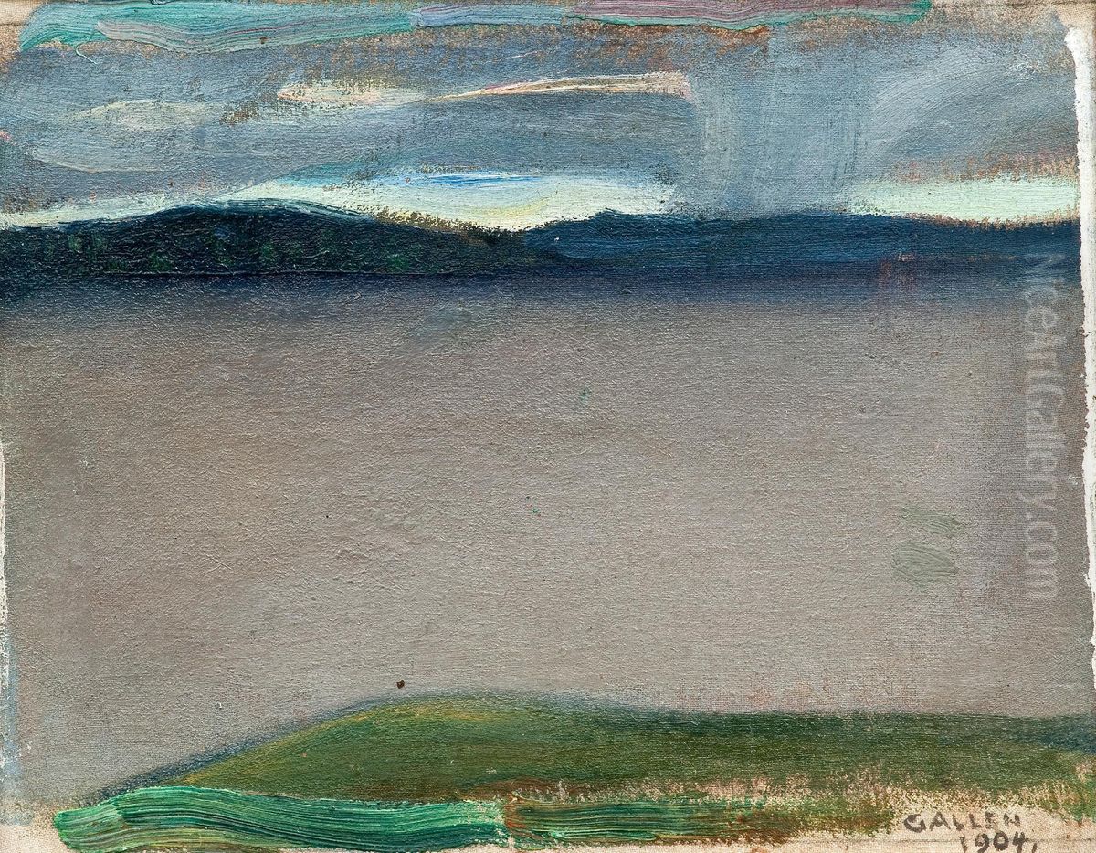Landscape Oil Painting by Akseli Valdemar Gallen-Kallela