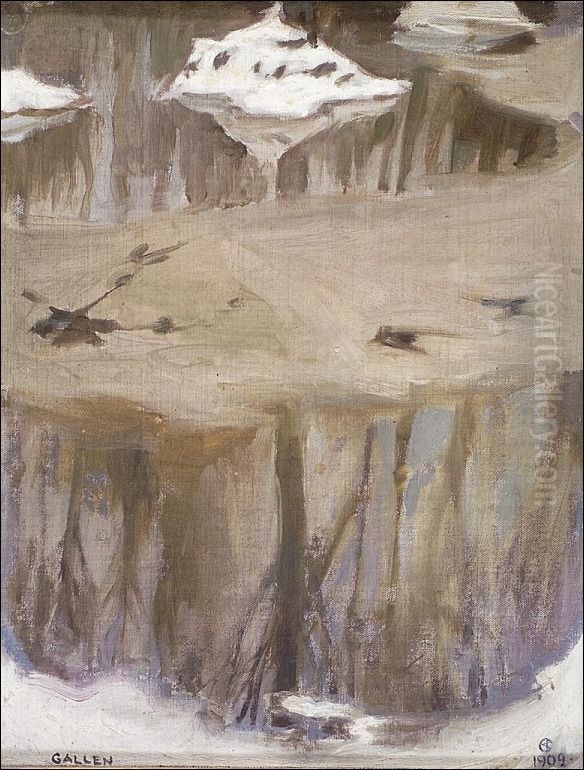 Reflections Oil Painting by Akseli Valdemar Gallen-Kallela