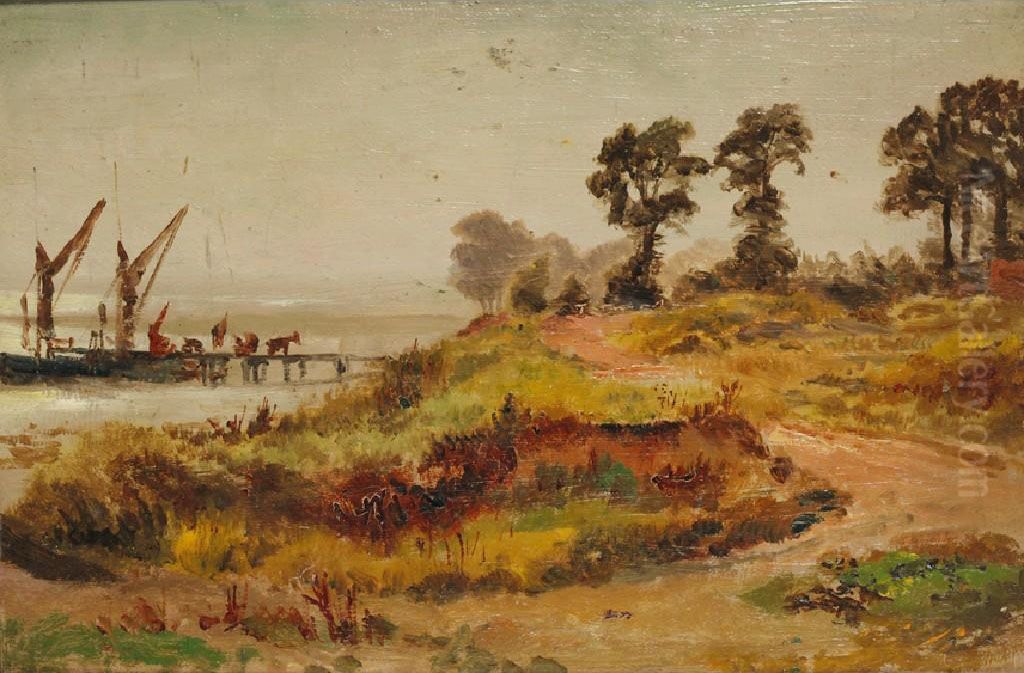 Between Southend And Lee Oil Painting by Robert Gallon