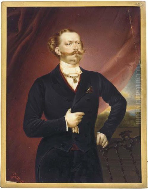 Vittorio Emanuele Ii, King Of Sardinia And Later King Of Italy(1820-1878) Oil Painting by Luigi Gandolphi
