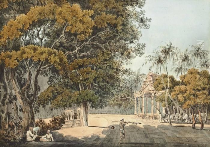 A Rest Home Oil Painting by Justinian Walter Gantz