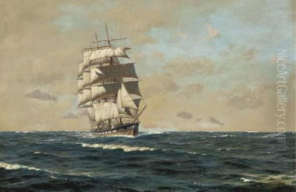 A Windjammer In The Tradewinds Oil Painting by Horacio Garcia