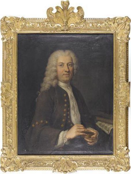 Bildnis Eines Gelehrten Mit Buchern Und Musiknoten Oil Painting by Robert Gardelle