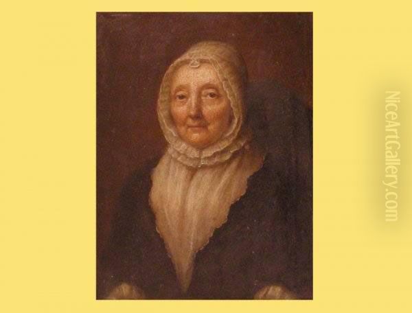 Portrait Von Alexandrine Fatio, Witwe Desstadtprasidenten Pierre Lullin Oil Painting by Robert Gardelle