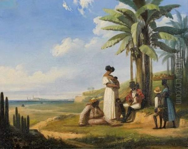 Scene De La Havane Oil Painting by Hippolyte Garneray