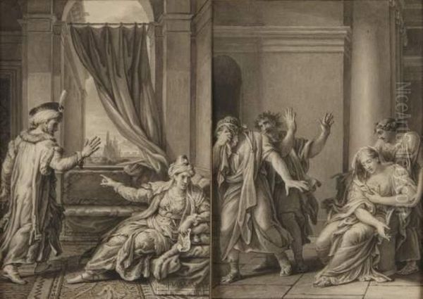 Illustration Pour Une Tragedie De Racine Oil Painting by Etienne-Barthelemy Garnier