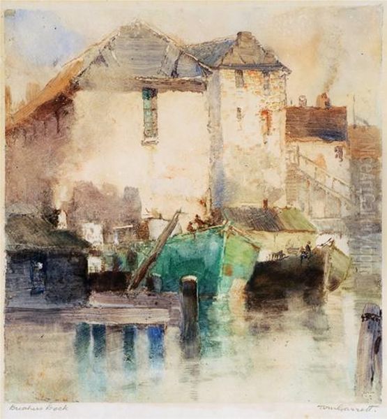 Breakers Dock Oil Painting by Thomas Balfour Garrett