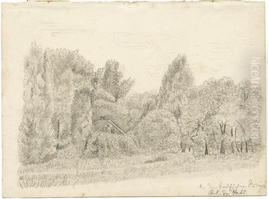 An Der Graf'schen Wiese Oil Painting by Eduard Gartner