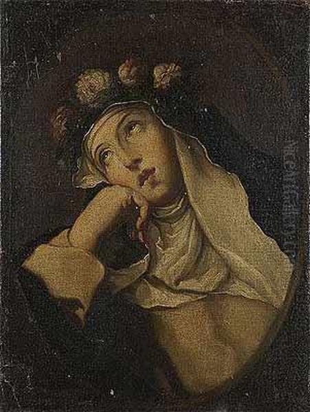 Santa Rosa De Lima Oil Painting by Luigi Garzi