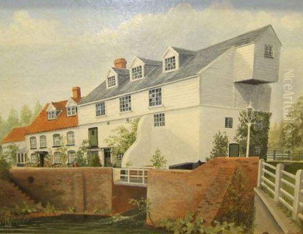 Corpusty Mill Oil Painting by John Gast