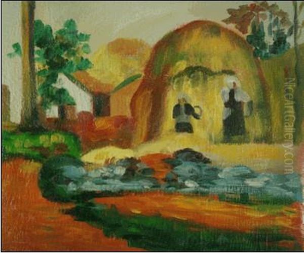 Fair Harvest Oil Painting by Paul Gauguin