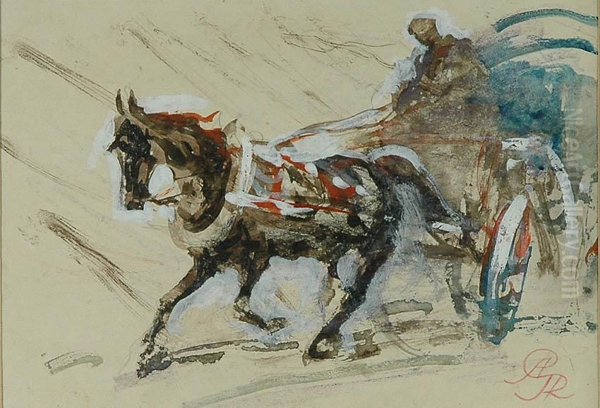 Rozpedzona Dorozka Oil Painting by Antoni Gawinski