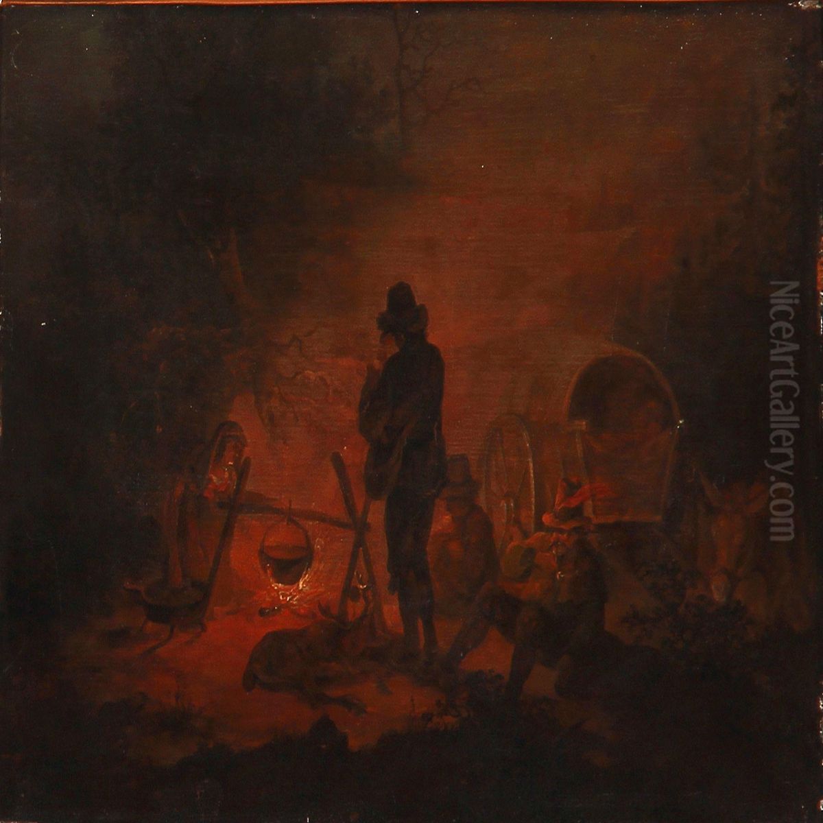 Sigojnerlejr Oil Painting by Christian David Gebauer